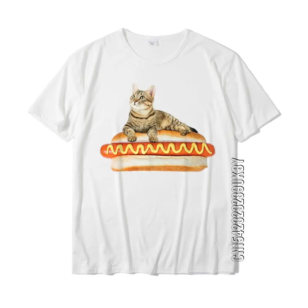 

Забавная футболка с рисунком хот-дога, кота, милая футболка с рисунком котенка, еды, футболки для мужчин, персонализированные топы, рубашки, хлопковые дизайнерские футболки