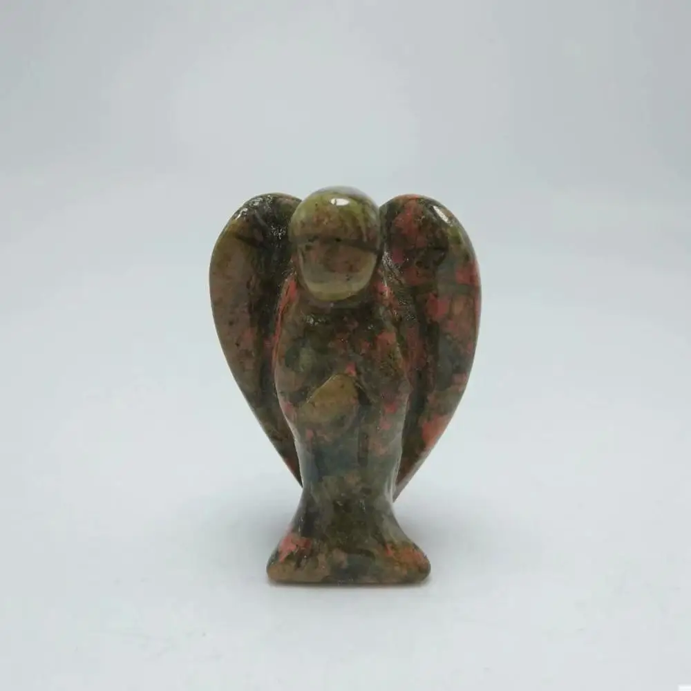 

1pc 2inches Natural crystal angel carving stone amulet quartz crystals