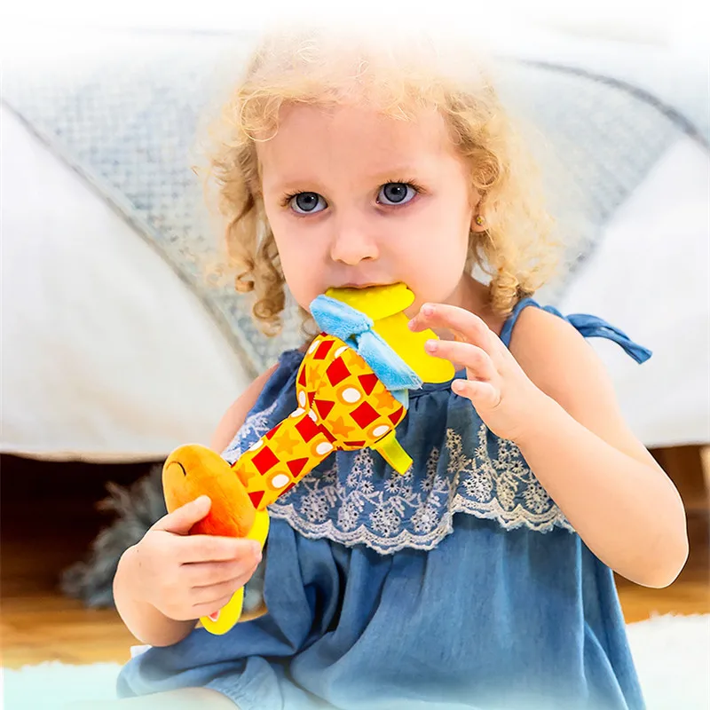 Мягкие набитые плюшем Животные погремушка грызунок шуршание колокольчик с