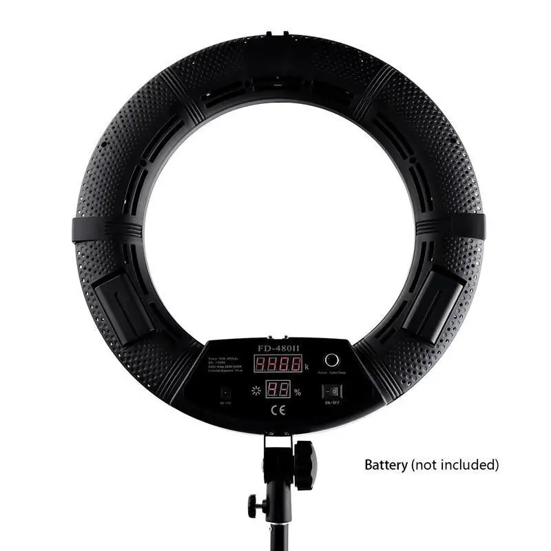 

Yidoblo white FD-480II 18" LED Ring Light Kit 480 LED Warm & Cold 2 color Adjustable Photographic Lighting+ stand (2M)+ Soft bag