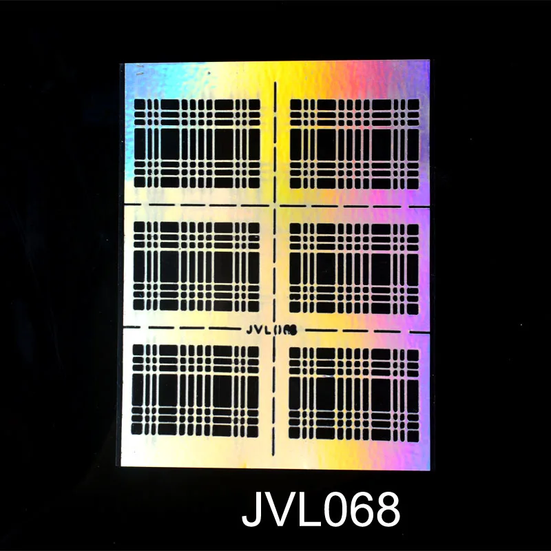 

23 Sheets DIY Nails Irregular Grid Stencil Reusable Nail Art Vinyls Hollow Stickers Stamping Template Nail Tools