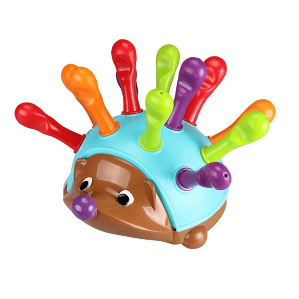 

Montessori Inserted Hedgehog Toy Fun Plastic Inserted Hedgehog Game Early Education Toy For Focus Training Baby Educational Toy