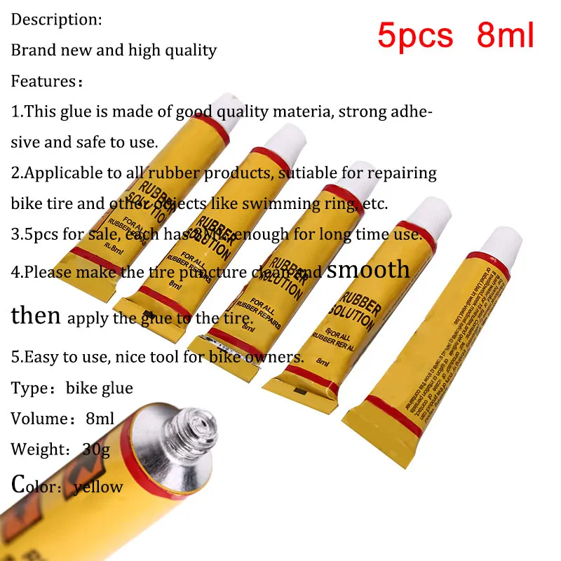 Резиновая внутренняя трубка ремонт прокол холодной патч раствор комплект клей велосипед клей инструмент для ремонта велосипеда