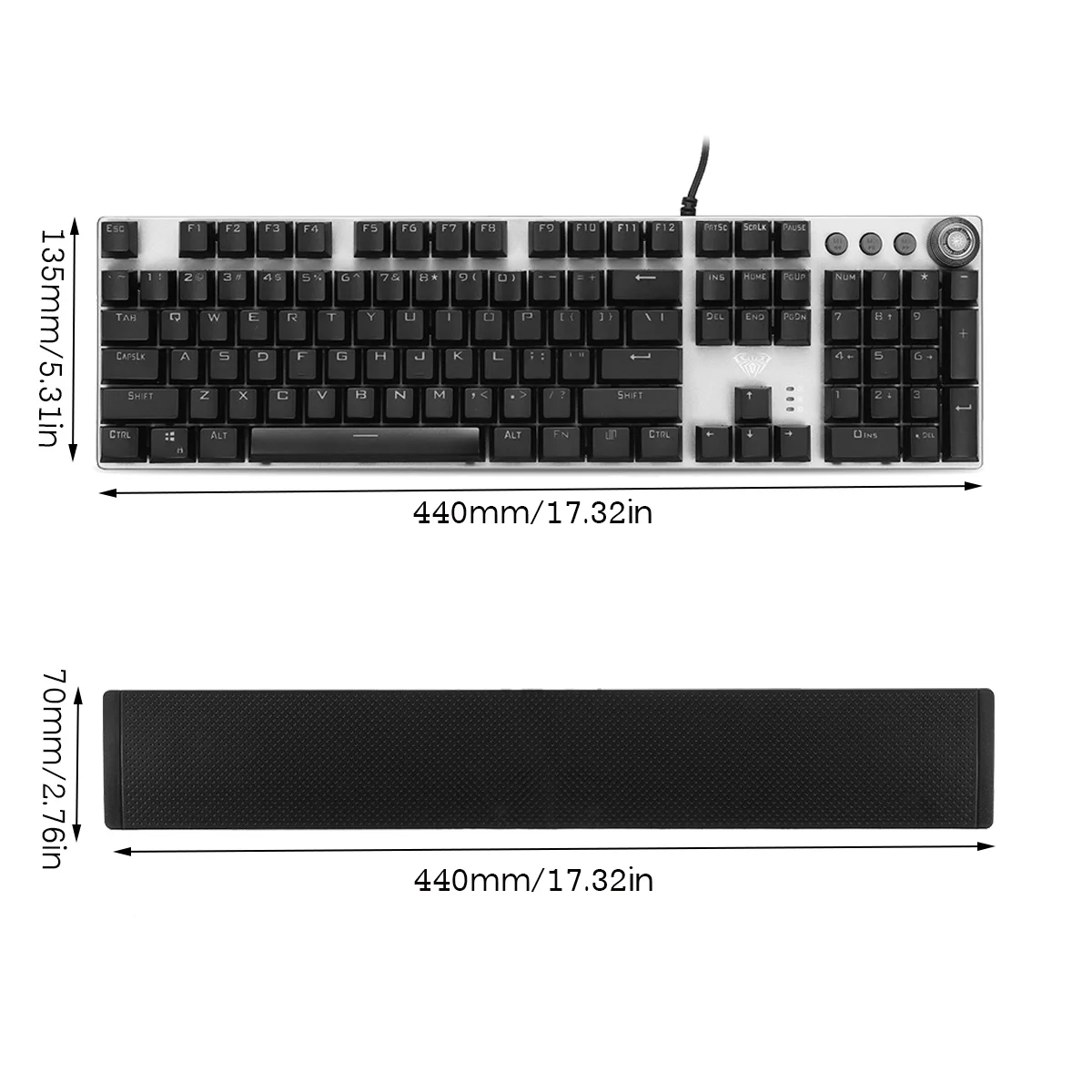 

Gaming Mechanical Keyboard Blue Black Switch USB RGB Mix Backlit Wired USB Keyboard Computer Peripherals for Desktop Laptop