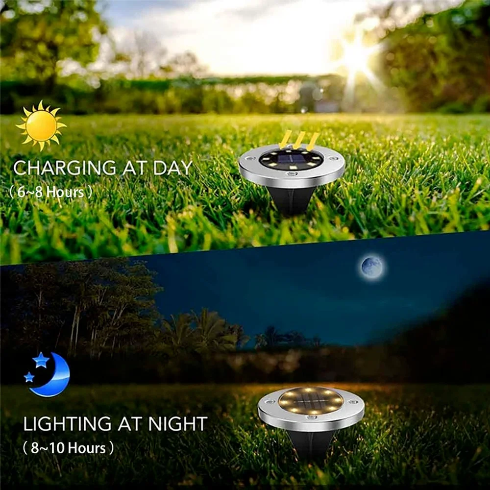 

LED Solar Garden Light Outdoor Solar Powered Lamp Lantern Waterproof Landscape Lighting for Pathway Patio Yard Lawn Decoration.
