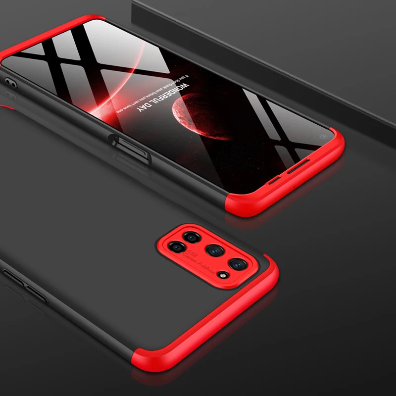 

For OPPO A52 A72 A92 Case 360 Degree Full Body Hard Cover Case For OPPO A72 A92 A52 Hybrid Shockproof Case + Tempered Glass