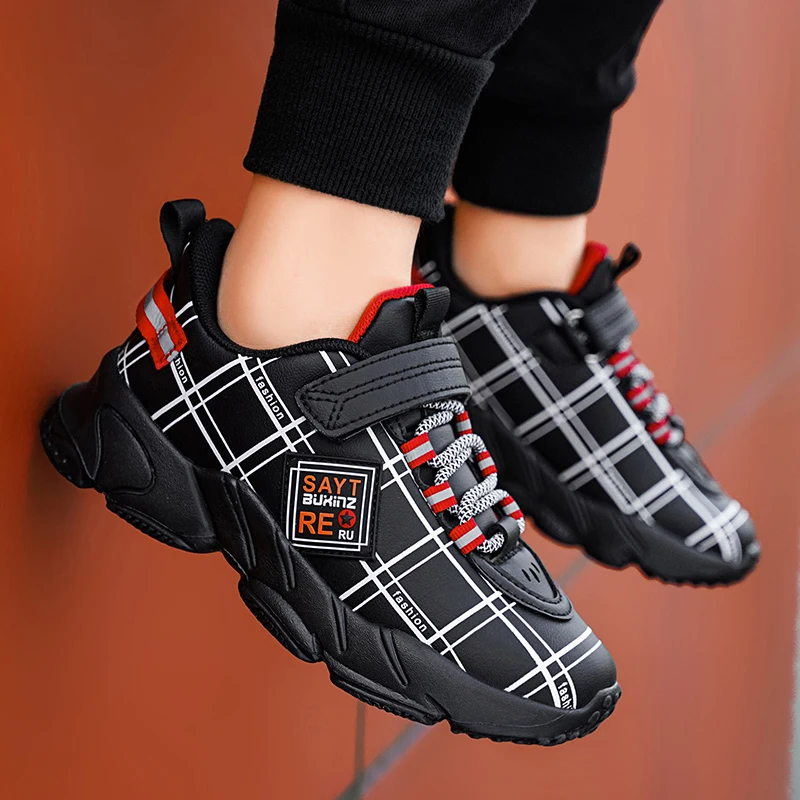 Zapatillas deportivas antideslizantes para ni&ntilde;o y ni&ntilde;a, deportivas informales de EVA, fondo suave, botines para correr al aire libre, suministros de actividades-3