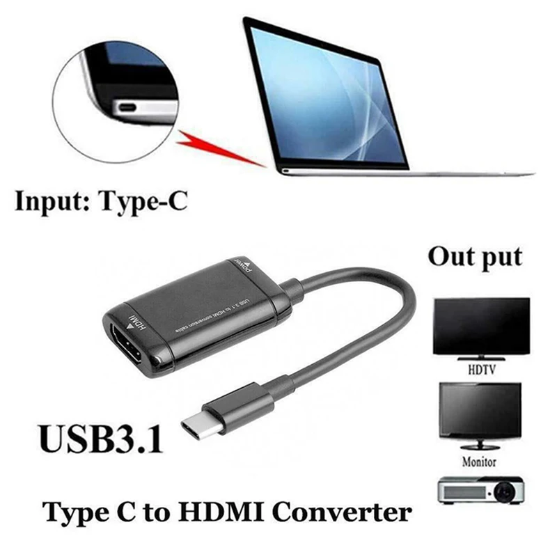 Тип-c HDMI конвертер Кабель USB3.1 MHL адаптер для Android телефонов планшетов LSMK99 |