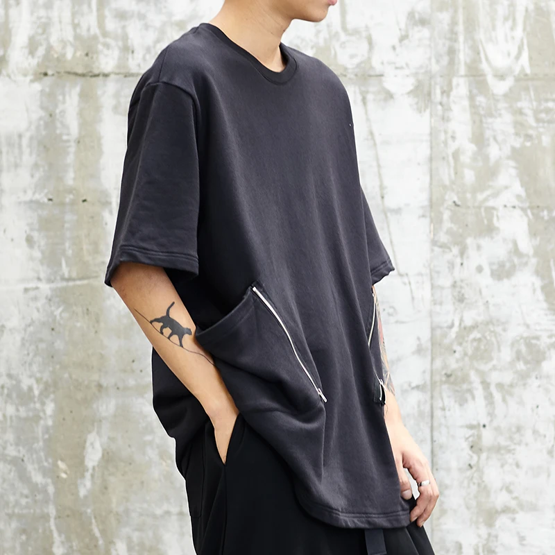 Мужская Уличная одежда в японском стиле свободные повседневные футболки с