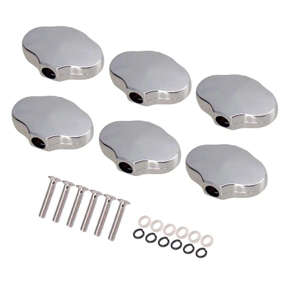 

6pcs Zinc Alloy Guitar Tuning Peg Knobs Keys Tuners Machine Heads Knobs with Screw Kit for Acoustic Electric Folk Guitars
