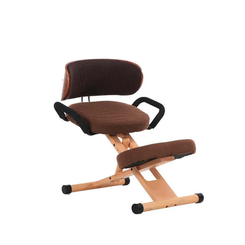 

Writing Chair Home Solid Wood Comfortable And Breathable Office European Style Fashion Sitting Posture Correction Kneeling Chair