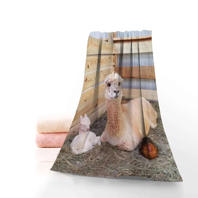 Custom Cute llama Animal Fashion банное полотенце мочалка домашний текстиль дорожное для рук и