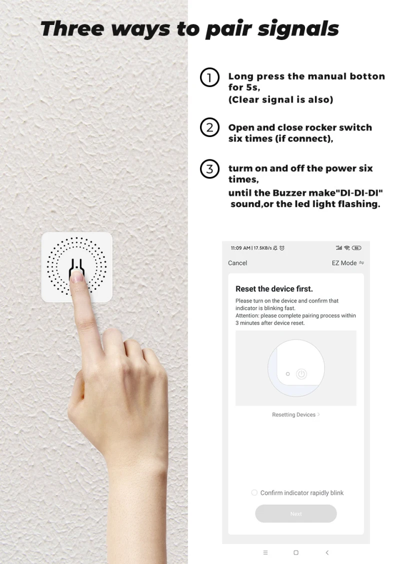 

Mini Wifi Smart Switch 16A Supports 2 Way Control DIY Smart Home Automation Module Works with Alexa Google Home Smart Life App