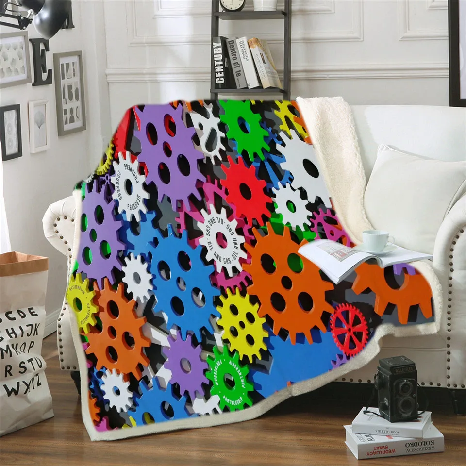 Часы плед одеяло с механическим приводом римские цифры механизм таймера