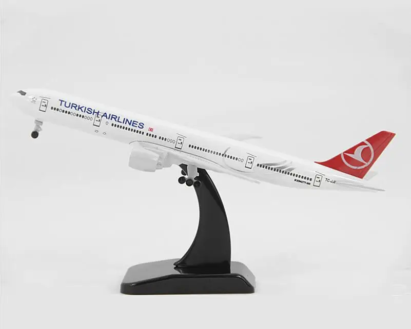 20CM with wheel 20 см Турецкие авиалинии Boeing 777 авиация металлическая модель 16 см модель самолета игрушки с колесом коллекционный подарок - Цвет: 20CM with wheel