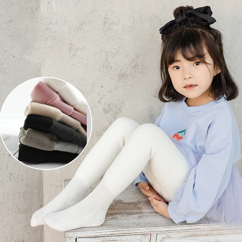 Autumn Winter 2-15Y Baby Toddler Kids Girl Cotton Warm Pantyhose Stockings Tights Solid Color Kids Winter Tights