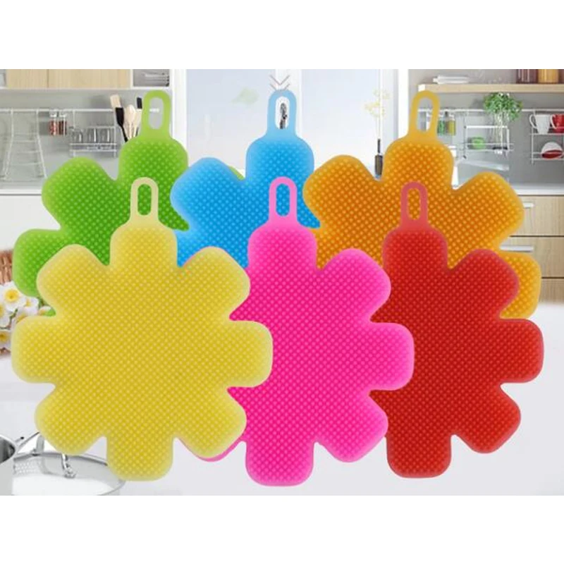 1 шт. силиконовая щётка для чистки посуды с присоской|Чистящие салфетки| |