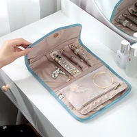 hot sale travel jewelry organizer roll foldable jewelry case for journey ring necklace bracelet earrings organizer storage bag