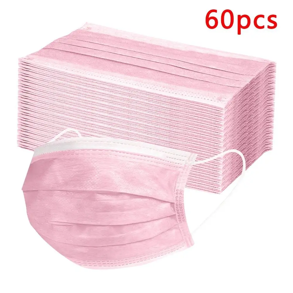 200pcs одноразовая маска для лица из нетканого материала 3 слоя ушной Mascarilla Rosa уход