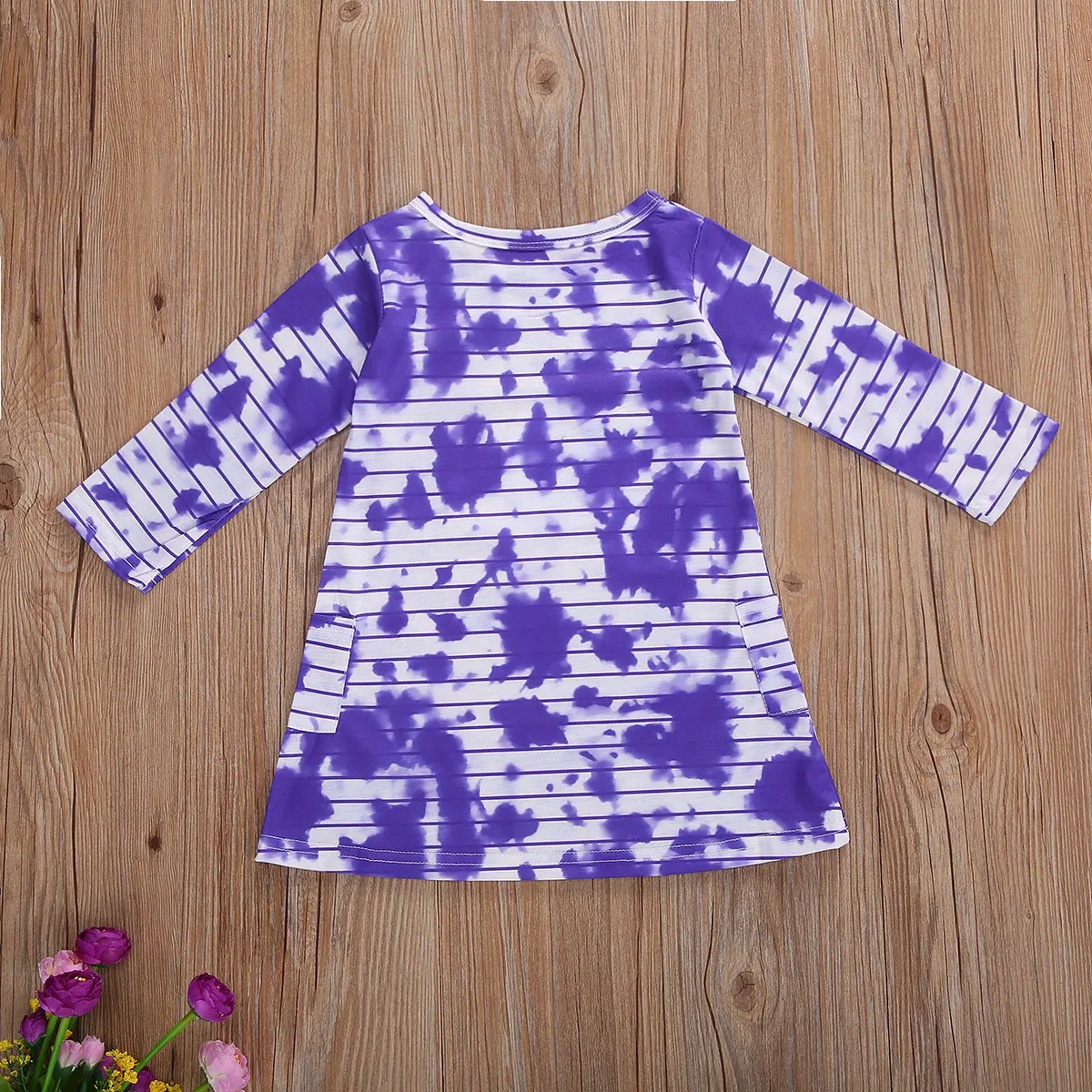 Baby Girls Tie Dye Halloween Dress Infant Newborn Toddler Girl Long Sleeve O Neck Straight Dresses Kid Clothing 1-6Y | Детская одежда и