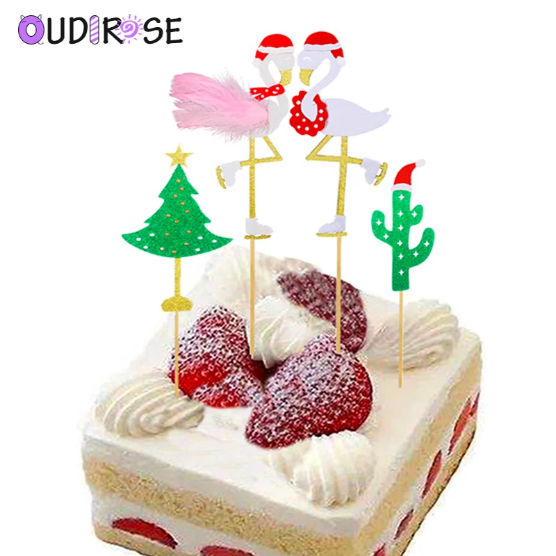 Симпатичные фламинго украшение для именинного торта гирлянда украшения