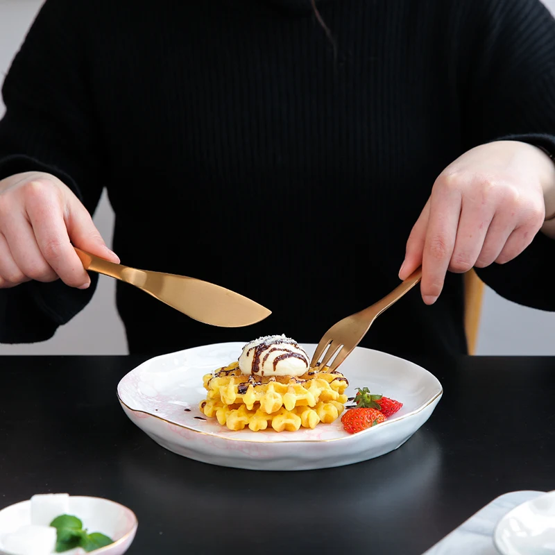 Королевский набор посуды европейская винтажная портативная посуда столовых