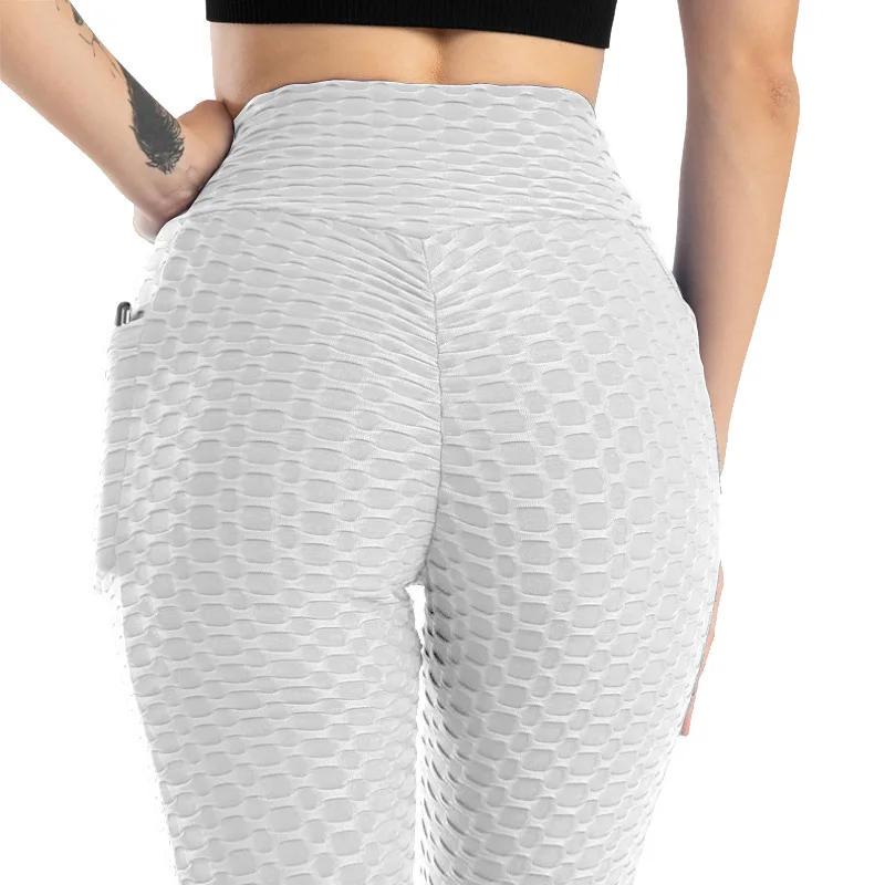 

Bumps Style Leggings Put Hip Fold Elastic High Waist Legging Breathable Slim Pants indoor Sports