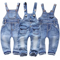 6m 4t baby bib overalls spring summer boys girls suspender trousers infant pants denim jumpsuit jeans rompers toddler clothing
