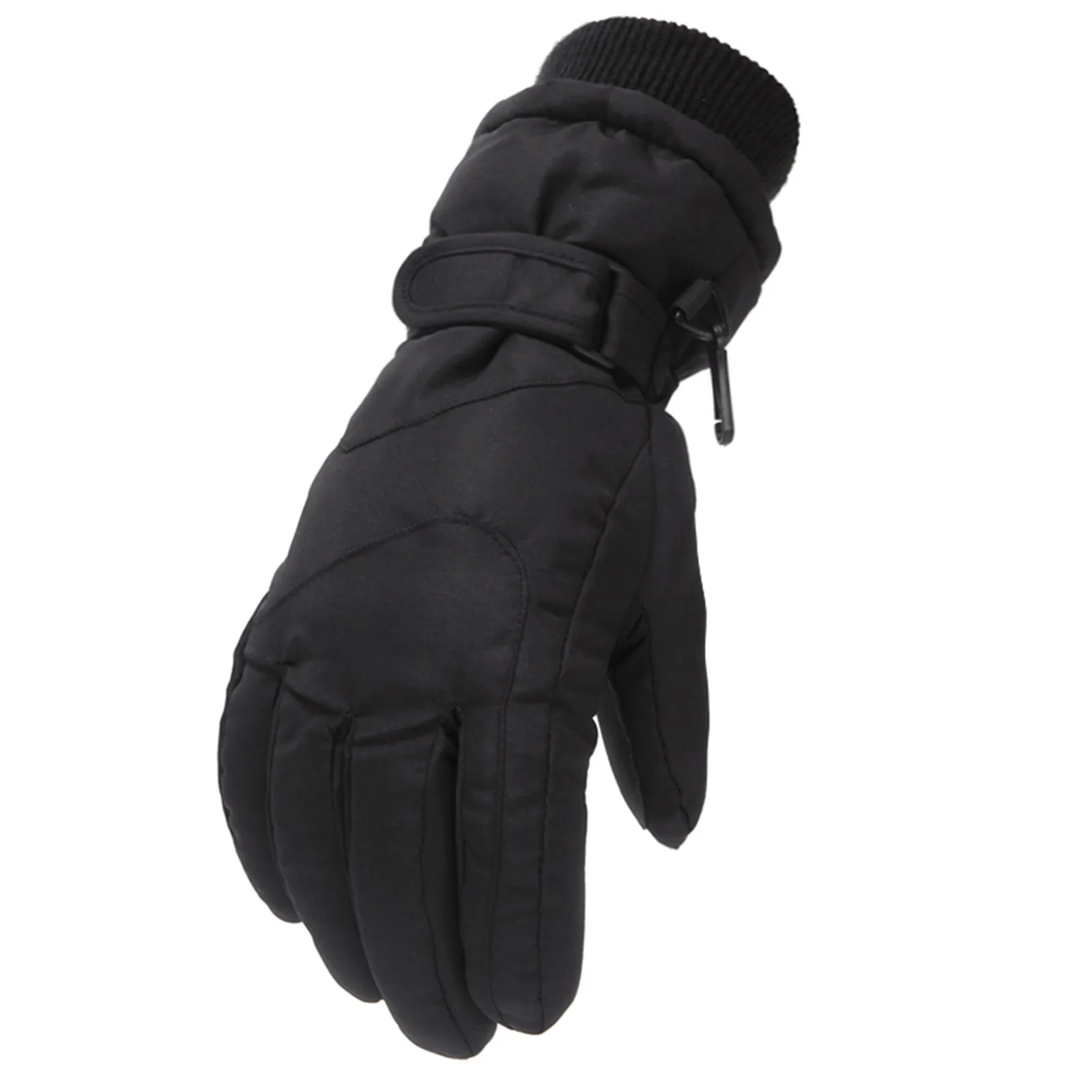 

Kids Waterproof Windproof Warm Gloves Winter Professional Ski Gloves Girls Boys Adult Snow Kids Skiing Snowboard Gloves Black