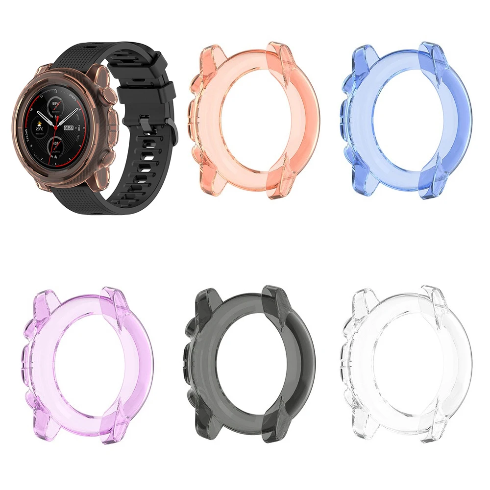 

Для Xiaomi Amazfit Stratos 3 ТПУ чехлы для часов защитный корпус водонепроницаемый прозрачный каркас чехол модные аксессуары для часов