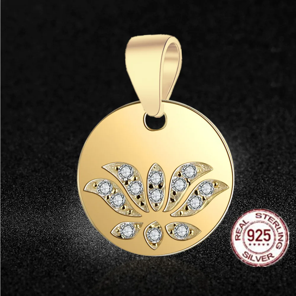 Подвеска HMSFELY из 925 стерлингового серебра Серебряная круглой формы пробы для