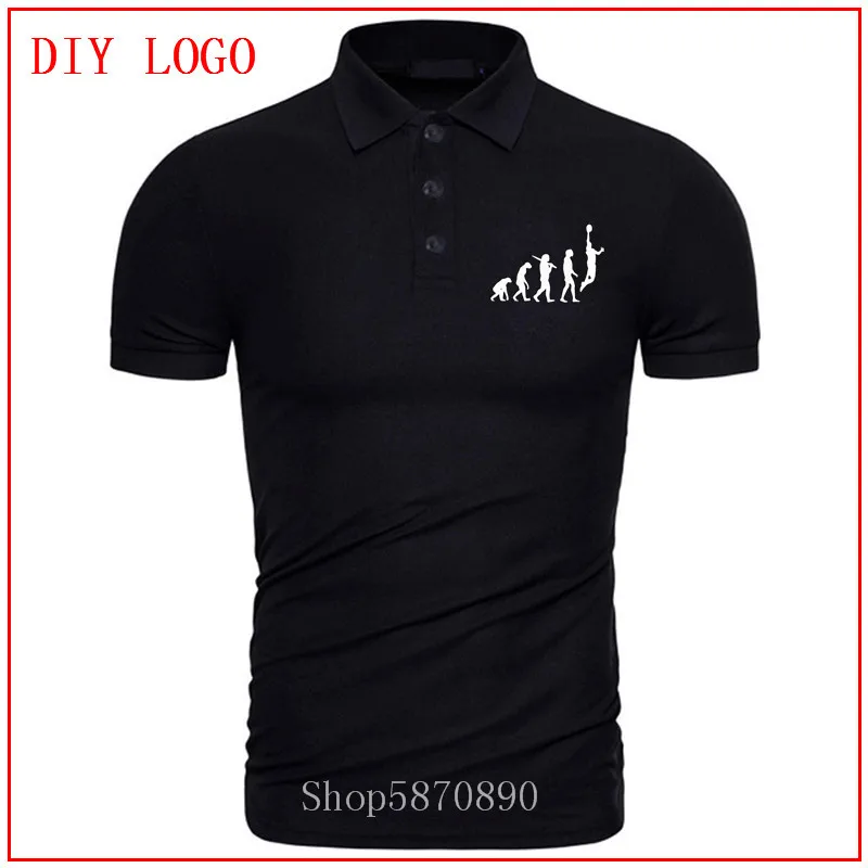Рубашка-поло мужская с принтом хлопок короткий рукав удобная эволюция