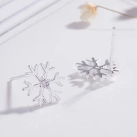 new fashion micro inlaid zircon snowflake stud earrings for women jewelry personality gift