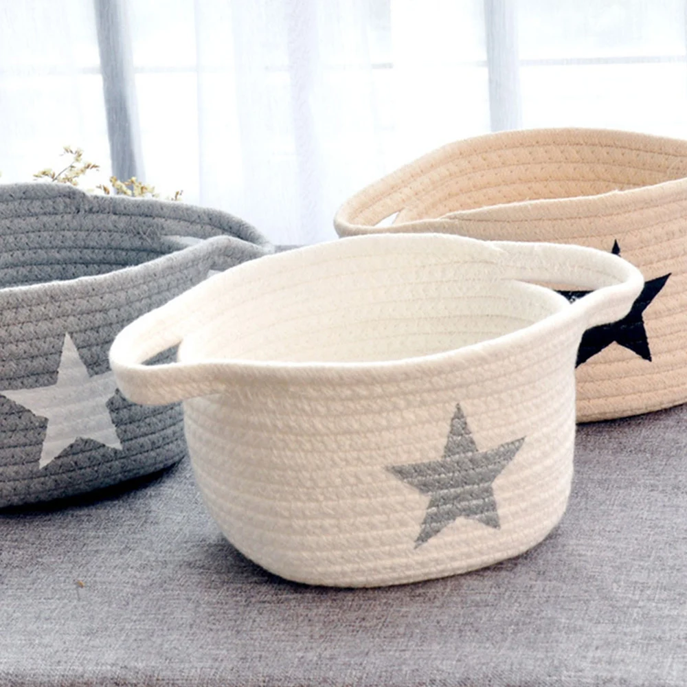 

Home Storage Handmade Cotton Thread Desktop Storage Basket Free Standing new