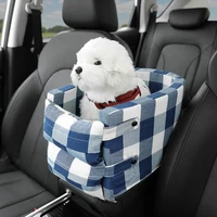portable pet dog car seat central control nonslip dog carriers armrest box removable and washable kennel bed for small dog cat