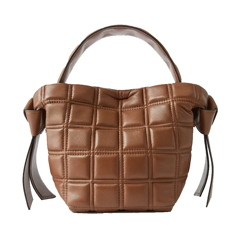 Женские сумки в клетку от известного бренда дизайнерские кожаные с цепочками и