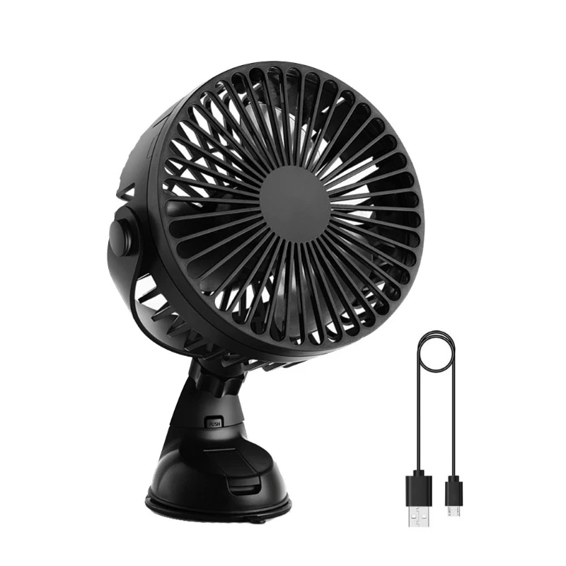 

USB Rechargeable 2200mAh Battery Operated Suction Cup 3 Speeds Outdoor Car Home Office Kitchen Fan Strong Wind USB Fan