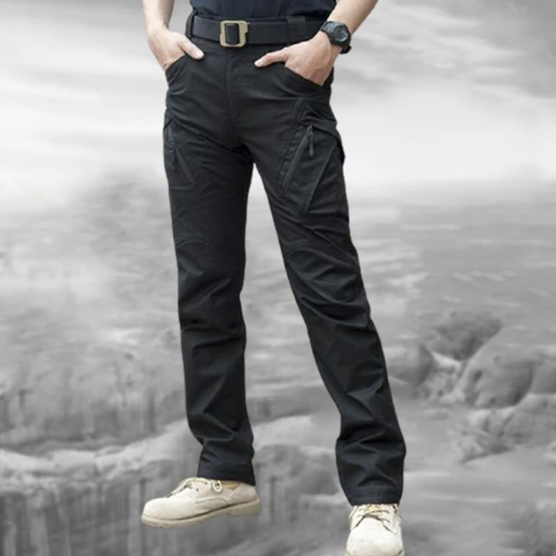

City Military Casual Cargo Pants Elastic Outdoor Army Trousers Men Slim Many Pockets Waterproof Wear Resistant Tactical Pants