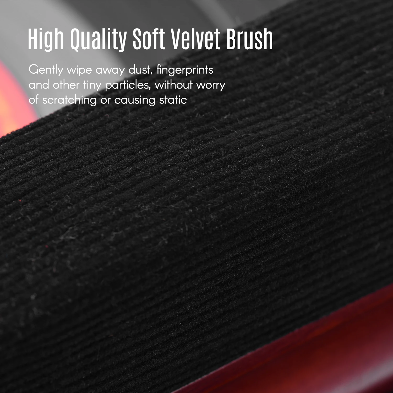 

Soft Velvet Record Cleaner Cleaning Brush with Wooden Handle for Vinyl Records Cleaning Supplies