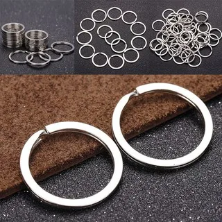 25/50 шт полированные серебряные пустые Брелки Сплит Кольца Брелоки Подвеска
