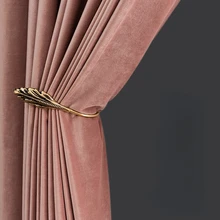 Cortinas nórdicas de terciopelo holandés, sombreado de seda y aislamiento térmico para sala de estar, comedor y dormitorio (2)