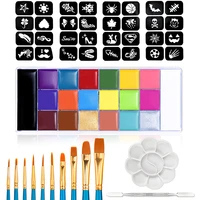 face body paint oil makeup set 20 colors sfx halloween party painting with palette spatula tool 10pcs paint brushes tattoo kit