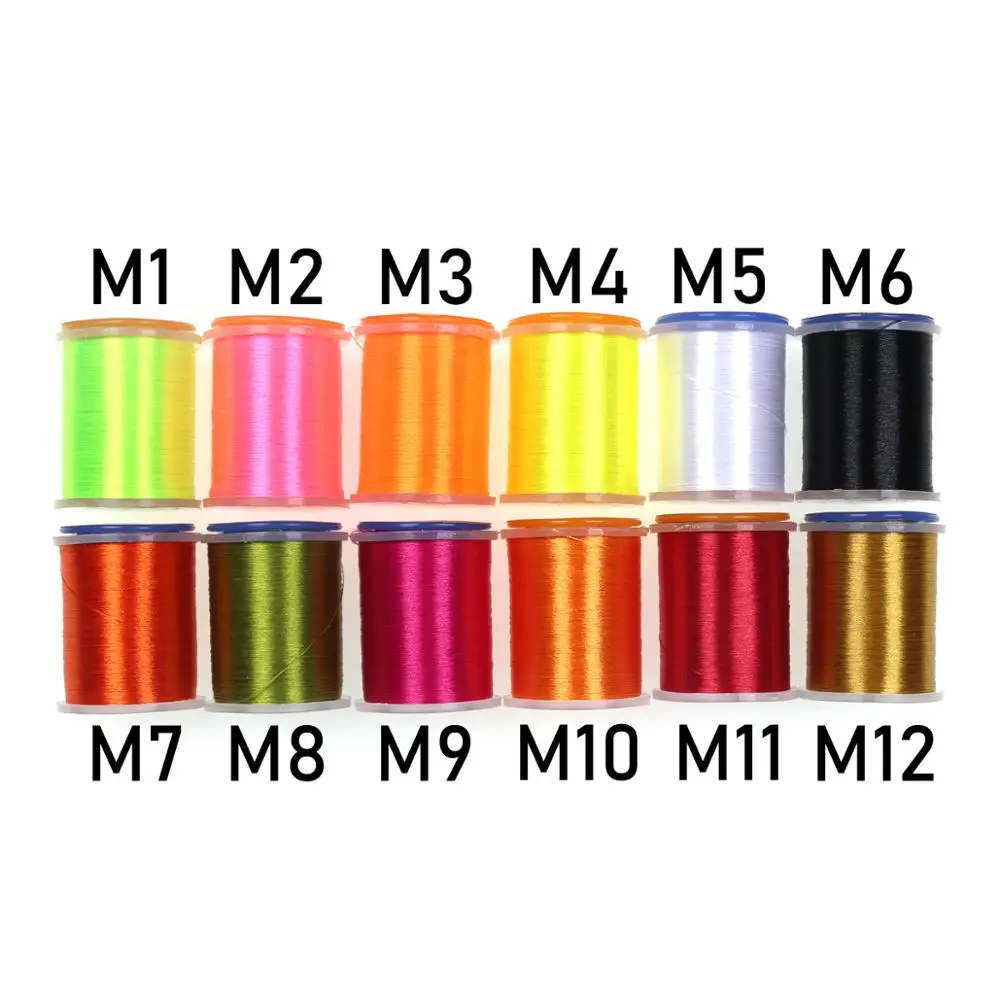 Vampfly 12pcs/set 70D Fishing Fly Tying Thread and Material For knitting Midge Nymph Small Dry Flies