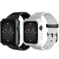 sport silicone caseband for apple watch 38mm 40mm 42mm 44mm strap bracelet for iwatch series se 6 5 4 3 watchband bands