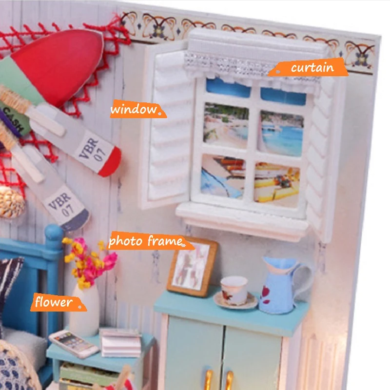 Новый DIY кукольный домик 3D деревянный ручной работы миниатюрный мебельный набор