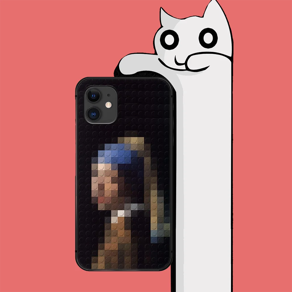 

Interesting Building Legos Block Phone Case Cover For Iphone 6 6S 7 8 11 12 Se 2020 X Xs Xr Pro Max Plus Mini Black Coque Pretty