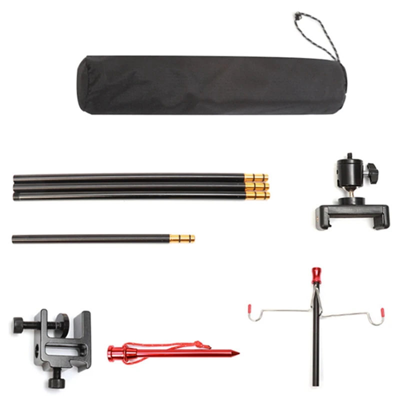 

Портативный держатель осветительной лампы для кемпинга, складной настольный держатель с зажимом, стойка для лампы