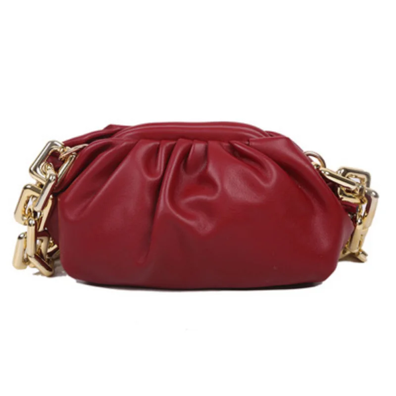 

Luxurious Gold Chain Handbag 2020 PU Leather Thick Chain Cloud Bag Shoulder Bag Fashion Simple Crossbody Bag