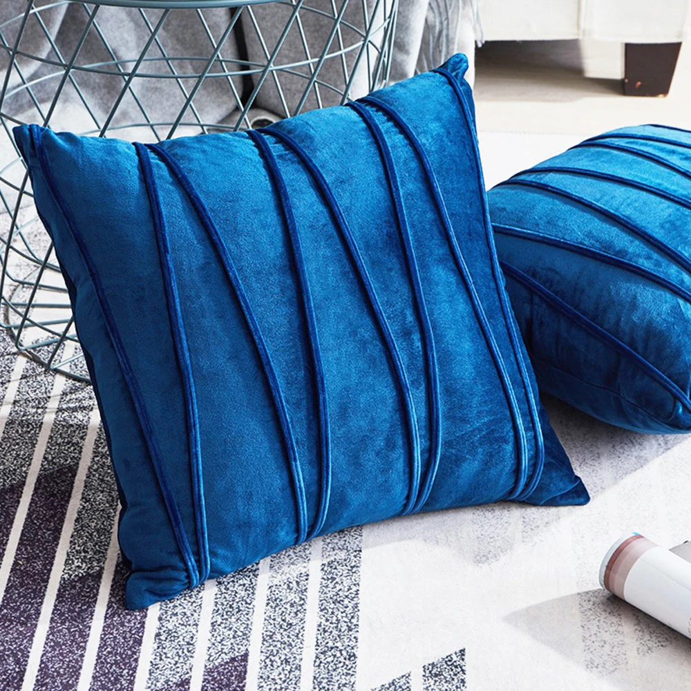 

Pillowcases Dutch Velvet Striped Decorative Pillows Throw Pillow Cover Cases Cushion Covers For Home Sofa Seat Chair 45x45cm