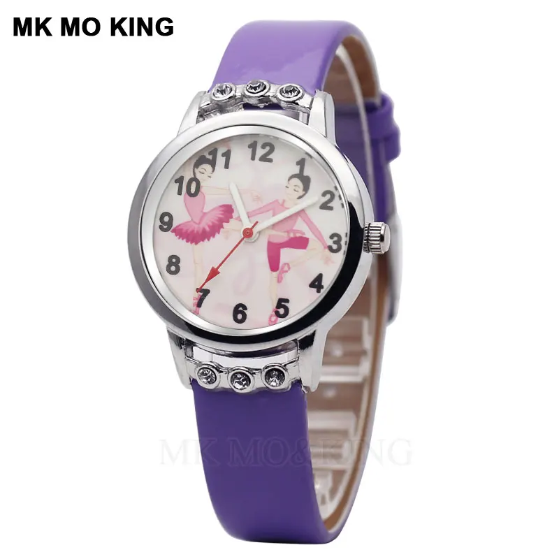 Уникальный дизайн милые розовые детские часы Мультяшные кварцевые для маленьких